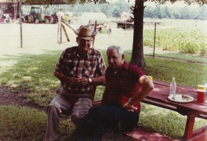Uncles--two of the best. Uncle Simp was a real farmer.  Uncle Tom could rig anything to work. Hard to believe I took this picture thirty five years ago.